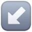 Down-left Arrow emoji, Facebook design