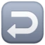 Right Arrow Curving Left emoji, Facebook design