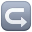 Left Arrow Curving Right emoji, Facebook design