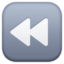 Fast Reverse Button emoji, Facebook design