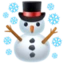 Snowman emoji, Facebook design