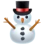 Snowman Without Snow emoji, Facebook design