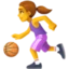 Woman Bouncing Ball emoji, Facebook design