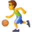 Man Bouncing Ball emoji, Facebook design