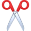 Scissors emoji, Facebook design