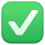 Check Mark Button emoji, Facebook design