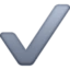 Check Mark emoji, Facebook design