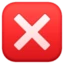 Cross Mark Button emoji, Facebook design