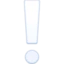 White Exclamation Mark emoji, Facebook design