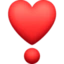 Heart Exclamation emoji, Facebook design