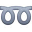 Double Curly Loop emoji as drawn by Facebook