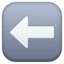 Left Arrow emoji, Facebook design