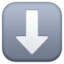 Down Arrow emoji, Facebook design