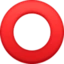 Hollow Red Circle emoji, Facebook design