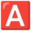 A Button (blood Type) emoji on Android