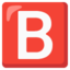 Download B Button (blood Type) emoji, Google style