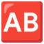 AB Button (blood Type) emoji on Android