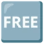 Free Button emoji, Google design