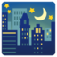 Night with Stars emoji, Google design