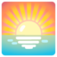 Sunrise emoji, Google design