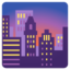 Cityscape at Dusk emoji, Google design
