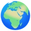 Globe Showing Europe-Africa emoji on Android