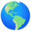 Download Globe Showing Americas emoji, Google style