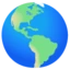 Globe Showing Americas emoji on Android