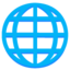 Globe With Meridians emoji, Google design