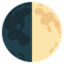 First Quarter Moon emoji, Google design