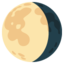 Waning Gibbous Moon emoji, Google design