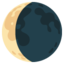 Download Waning Crescent Moon emoji, Google style