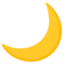Download Crescent Moon emoji, Google style