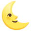 Last Quarter Moon Face emoji, Google design