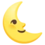 Last Quarter Moon Face emoji on Android
