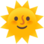 Sun with Face emoji, Google design