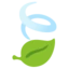 Leaf Fluttering in Wind emoji, Google design