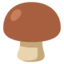Brown Mushroom emoji, Google design