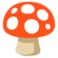 Mushroom emoji, Google design