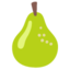 Pear emoji, Google design