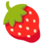 Strawberry emoji on Android