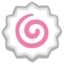 Fish Cake with Swirl emoji, Google design