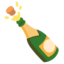 Download Bottle with Popping Cork emoji, Google style