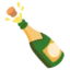 Bottle with Popping Cork emoji, Google design