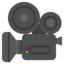 Download Movie Camera emoji, Google style