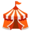 Circus Tent emoji on Android