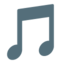 Musical Note emoji, Google design