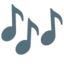 Musical Notes emoji, Google design