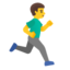 Download Man Running Facing Right emoji, Google style