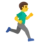 Man Running Facing Right emoji, Google design